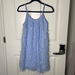 Blue 3D material dress